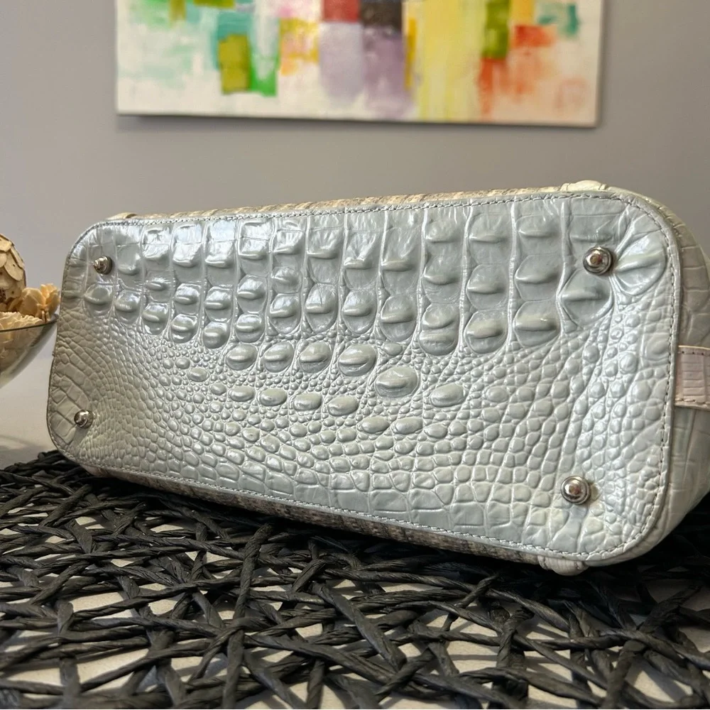 Brahmin Medium Asher Tote Zip Top Tote Sea Glass Edgewater